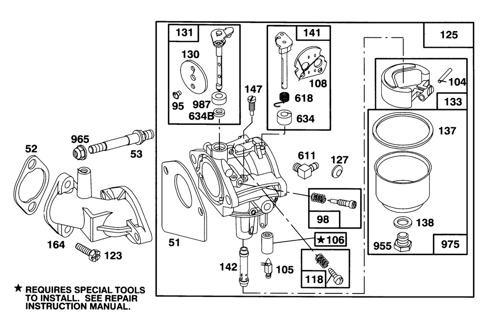 Engine Briggs & Stratton Model 283707-0156-01 Diagram and Parts List for 71200 3900001 - 3999999 Toro Lawn Tractor