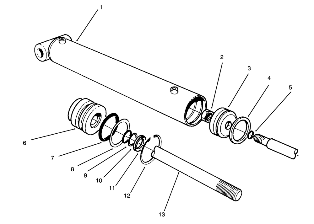 Hydraulic Lift Cylinder No. 54-0150 Diagram and Parts List for 30718 4900001 - 4999999 Toro Lawn Tractor