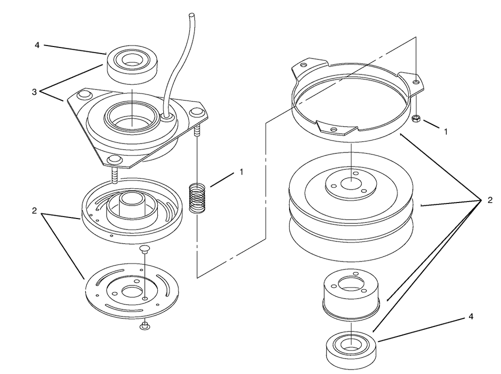 Clutch 92-6885 Diagram and Parts List for 72104 7900001 - 7999999 Toro Lawn Tractor