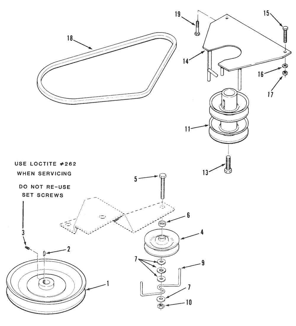 Section 10-Drive Belt And Pulleys Diagram and Parts List for R3-12B601  Toro Lawn Tractor