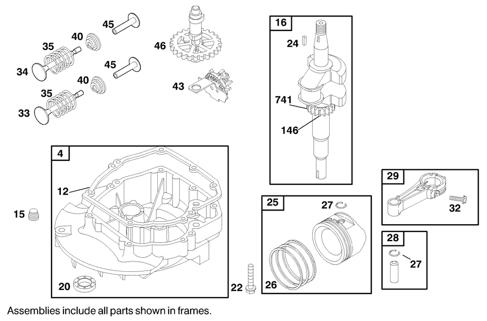 Engine Briggs & Stratton Model 12u802-1740-E1 Diagram and Parts List for 20713 9900001 - 9999999 Toro Lawn Mower