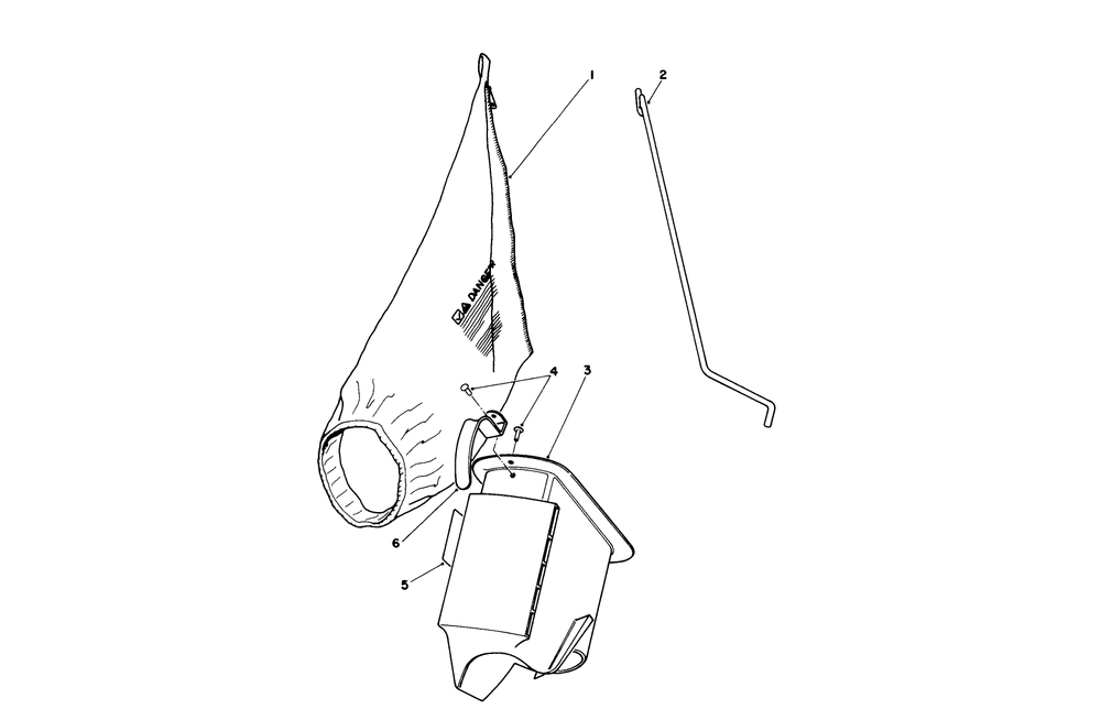 Bagging Kit No. 47-6510 (Optional) Diagram and Parts List for 16551 9000001 - 9999999 Toro Lawn Mower