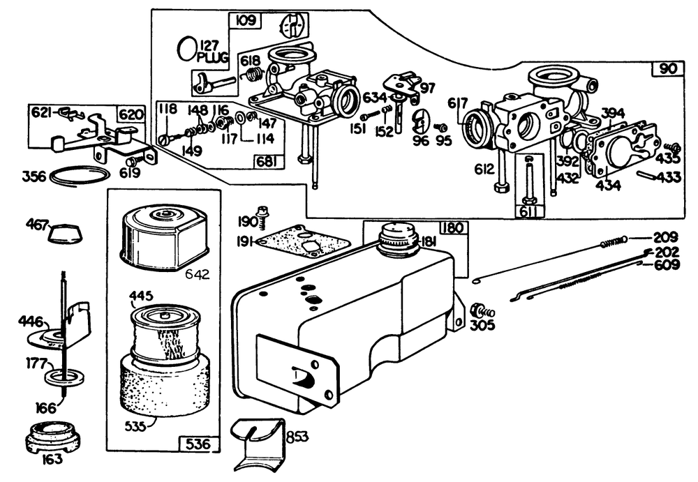 Engine Briggs & Stratton Model 131922-0163-01 (Continued) Diagram and Parts List for 22015 5000001 - 5999999 Toro Lawn Mower