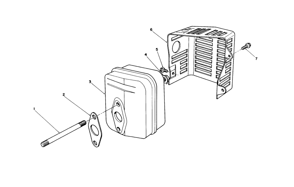 Muffler Assembly Diagram and Parts List for 20626C 6000001 - 6999999 Toro Lawn Mower