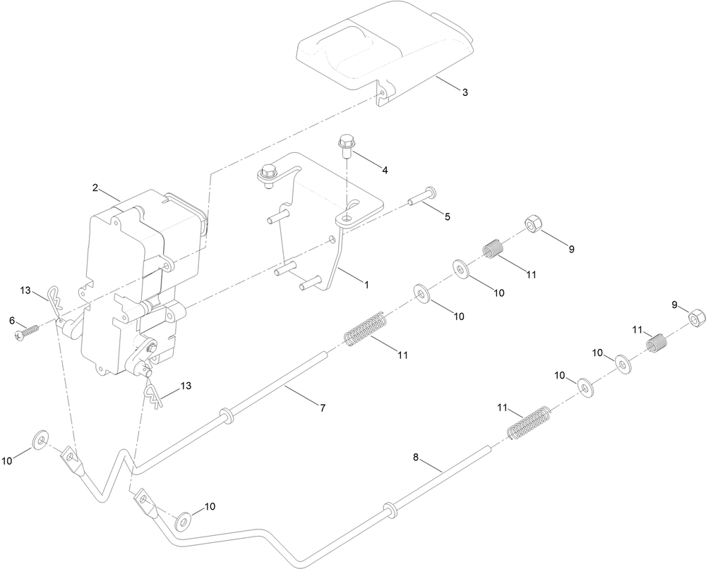 Brake Assembly Diagram and Parts List for 74785 400000000 - 999999999 Toro Lawn Tractor