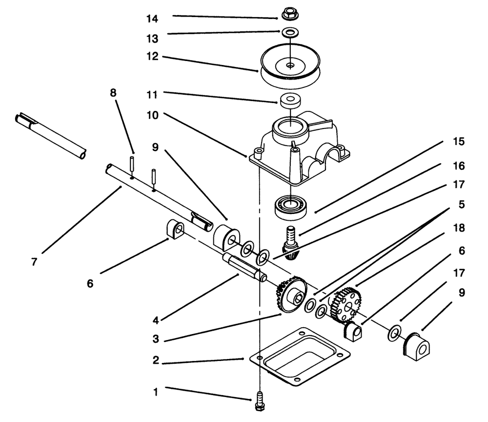 Gear Case Assembly (Model No. 20209bc Only) Diagram and Parts List for 20904BC 5900001 - 5999999 Toro Lawn Mower