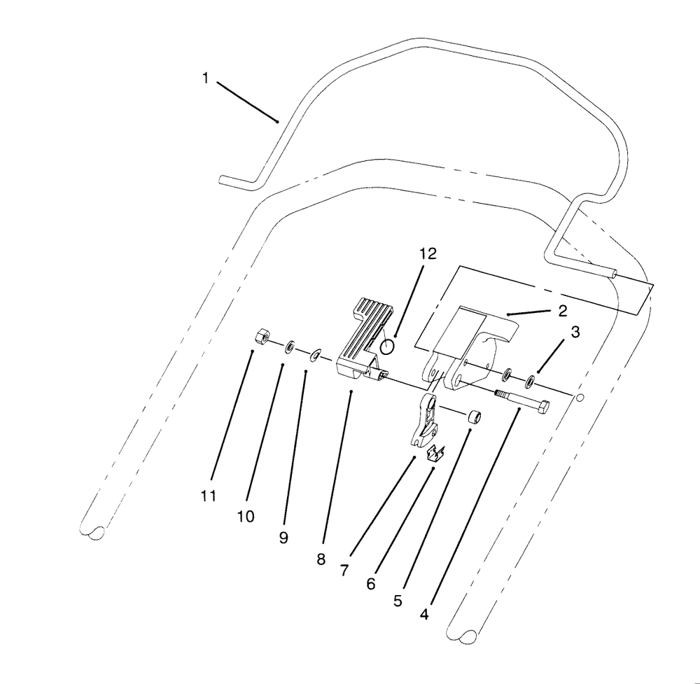 Control Assembly Diagram and Parts List for 21011BC 5900001 - 5999999 Toro Lawn Mower