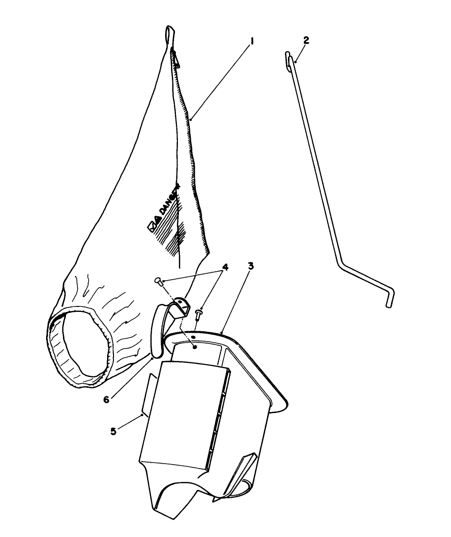 Bagging Kit No. 47-6510 (Optional) Diagram and Parts List for 16793 8000001 - 8999999 Toro Lawn Mower