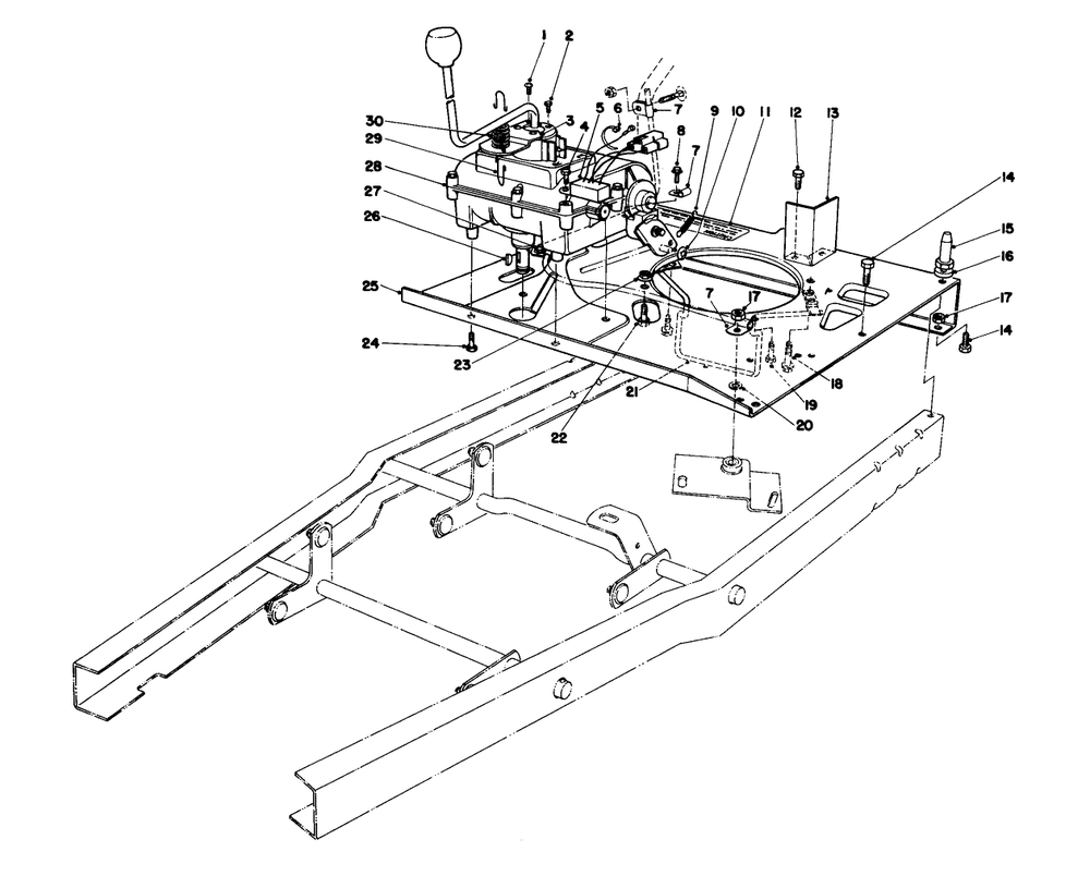 Engine Plate And Shift Assembly Diagram and Parts List for 56044 0000001 - 0999999 Toro Lawn Tractor