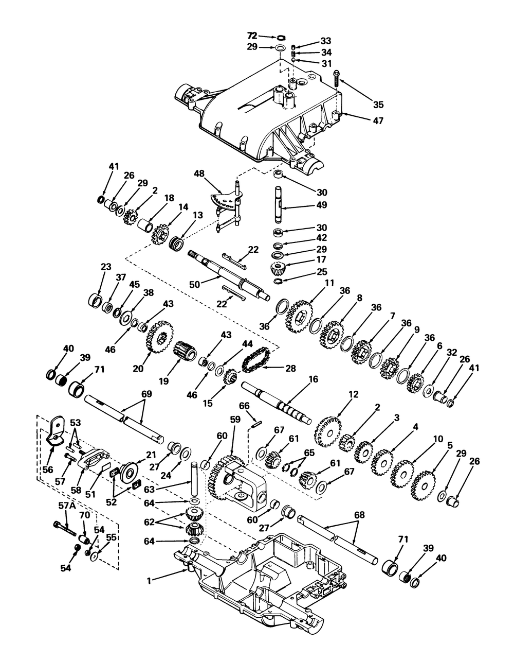 Peerless Transaxle Model 801b Diagram and Parts List for 57375 0000001 - 0999999 Toro Lawn Tractor