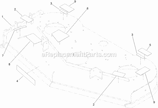 Deck Decal Assembly No. 120-6405 Diagram and Parts List for 74575 315000001-315999999 Toro Lawn Mower