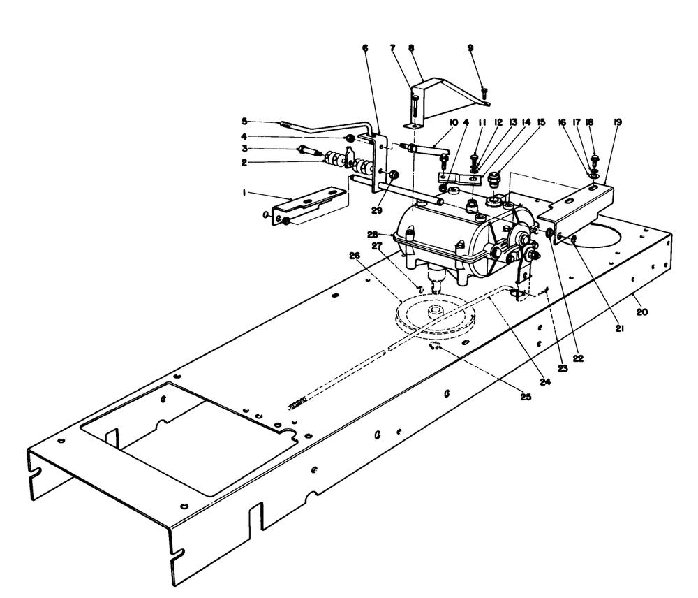 Transmission Linkage Assembly Diagram and Parts List for 56138 5000001 - 5999999 Toro Lawn Tractor