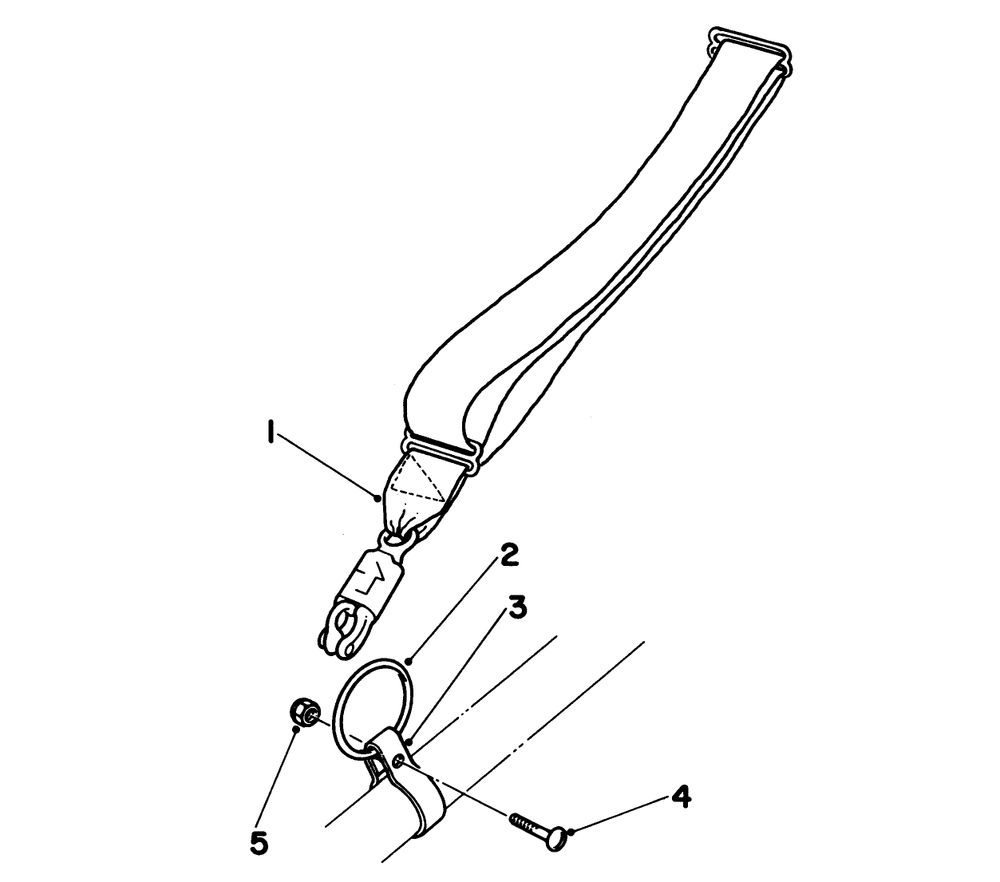 Harness, Clamp & Ring Assembly (Optional) Diagram and Parts List for 51607 4000001 - 4999999 Toro Trimmer