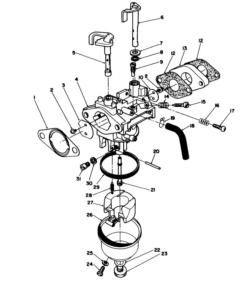 Carburetor Assembly (Model No. Vmf5) Diagram and Parts List for 20622 7000001 - 7999999 Toro Lawn Mower