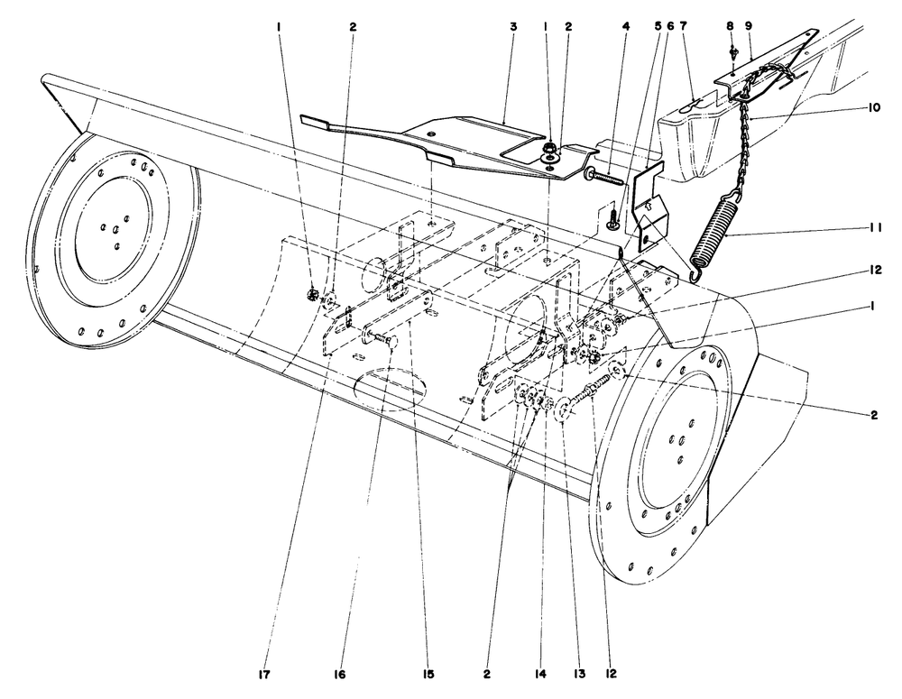 36" Snowthrower Attachment Model 59136 (Optional) (Continued) Diagram and Parts List for 57357 3000001 - 3999999 Toro Lawn Tractor