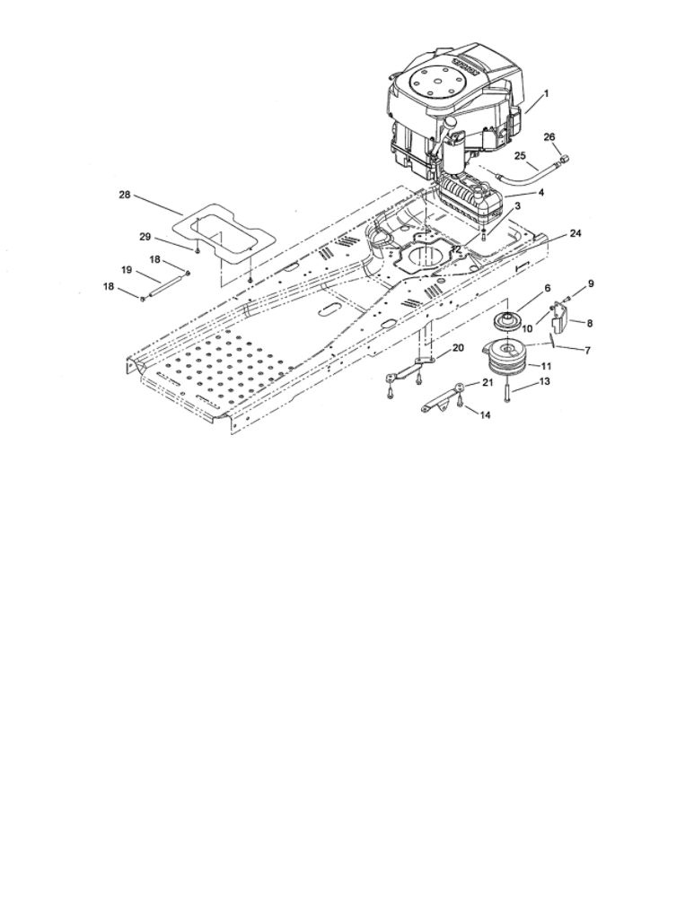 Engine And Clutch Assembly Diagram and Parts List for 74373 290004013 AND UP Toro Lawn Mower