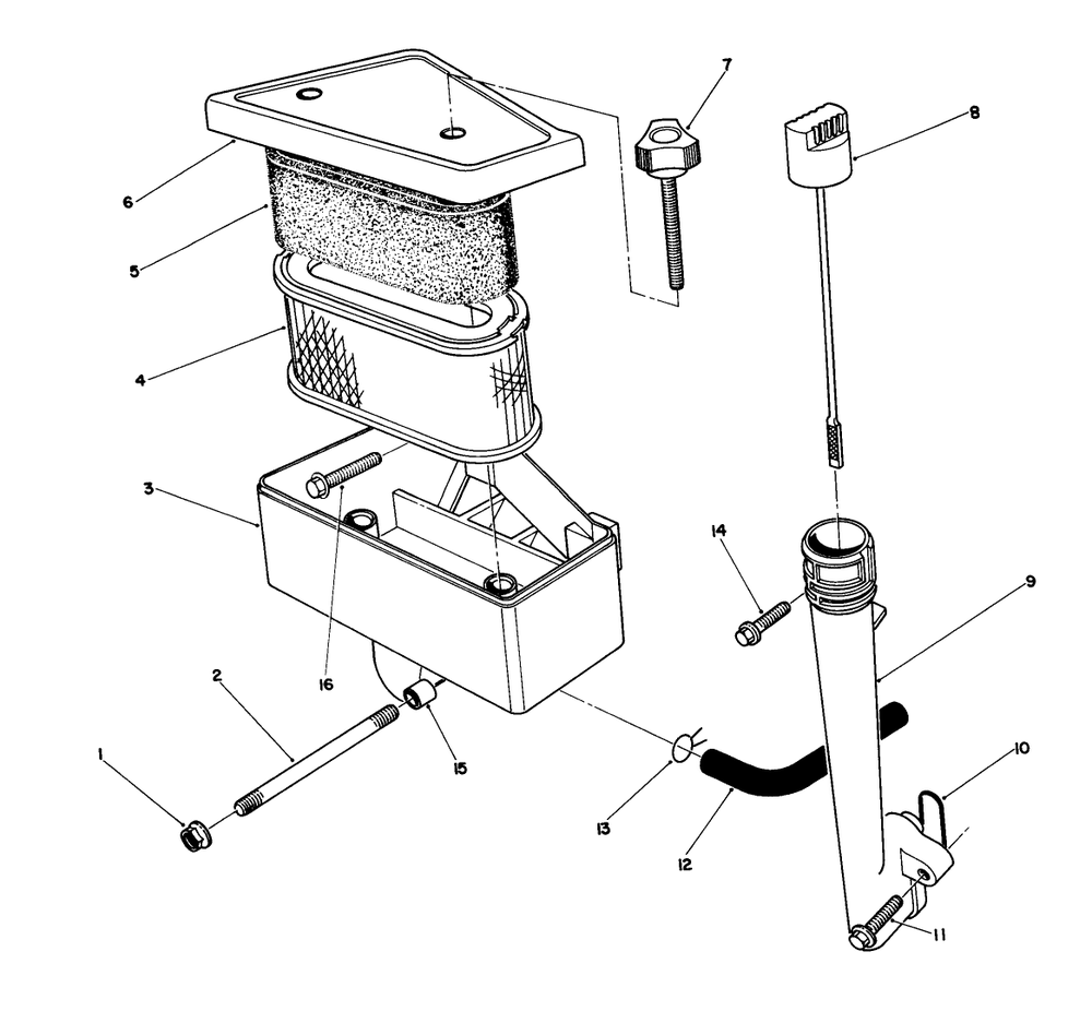 Air Cleaner (Engine Model No. Vmh7-4) Diagram and Parts List for 22622 0000001 - 0999999 Toro Lawn Mower