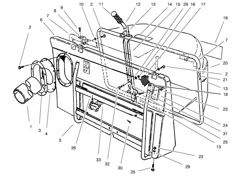 Easy-Empty Grass Catcher Diagram and Parts List for 79117 7900001 - 7999999 Toro Lawn Tractor