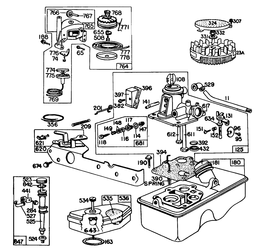 Engine Model No. 92908-2055-01 21" Hand Propelled (Model 16860) Diagram and Parts List for 16870 0000001 - 0999999 Toro Lawn Mower
