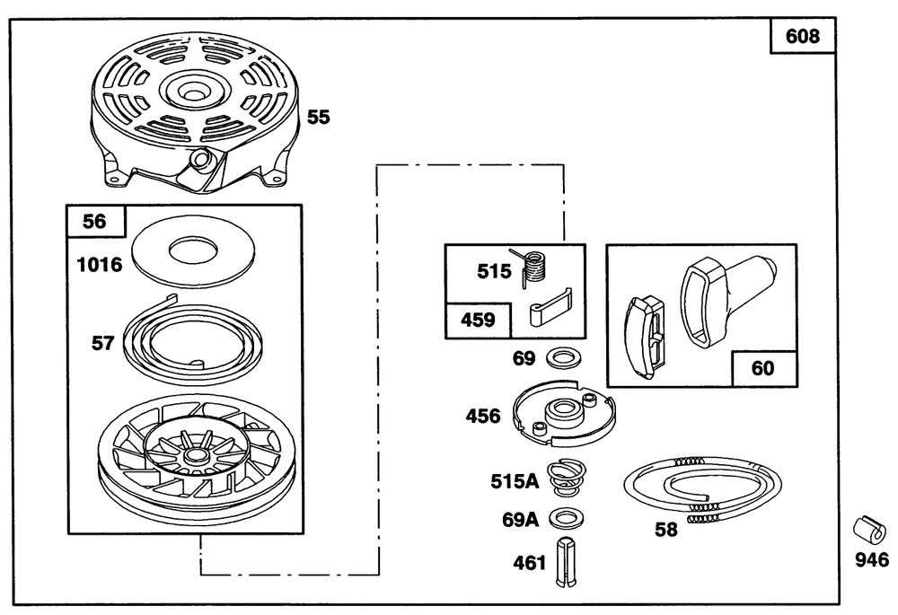 Engine Briggs & Stratton Model 122702-3171-01 Diagram and Parts List for 16400 2000001 - 2999999 Toro Lawn Mower