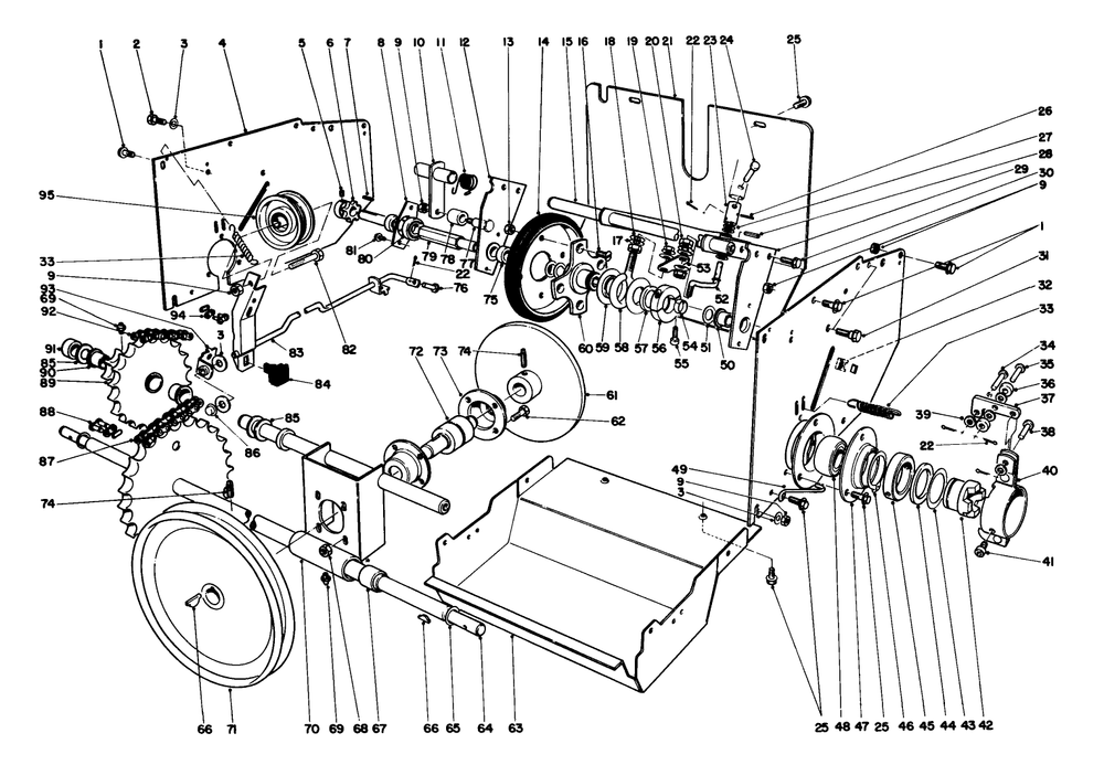 Traction Assembly Diagram and Parts List for 38155 6000001 - 6999999 Toro Snow Blower
