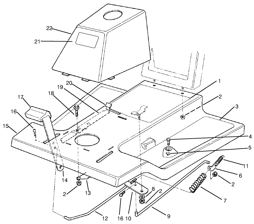 Front Body Assembly Diagram and Parts List for 70060 59000001 - 59999999 Toro Lawn Tractor
