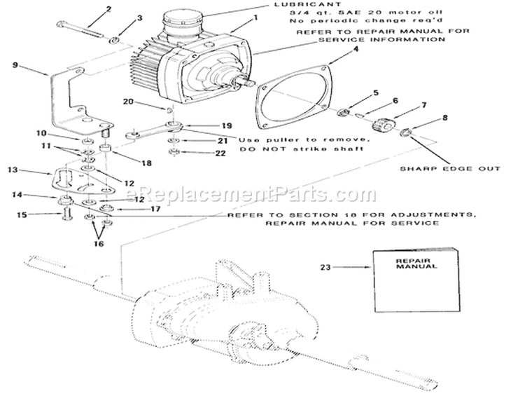 Automatic Transmission Diagram and Parts List for 22-11B302 1986 Toro Lawn Tractor