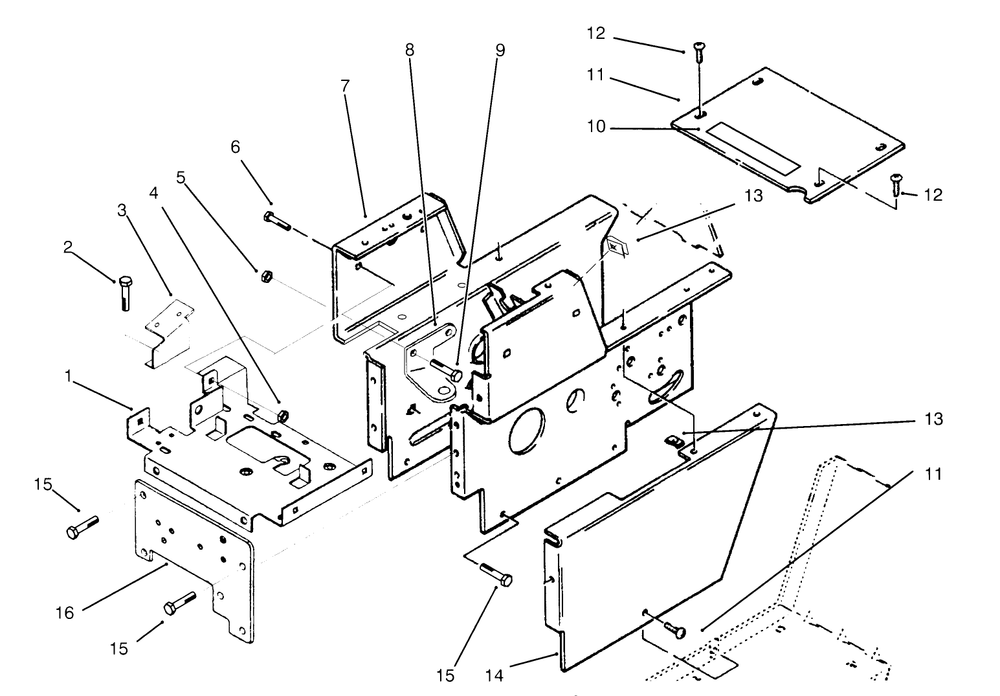 Hood Stand And Supports Diagram and Parts List for 73421 5900001 - 5901046 Toro Lawn Tractor