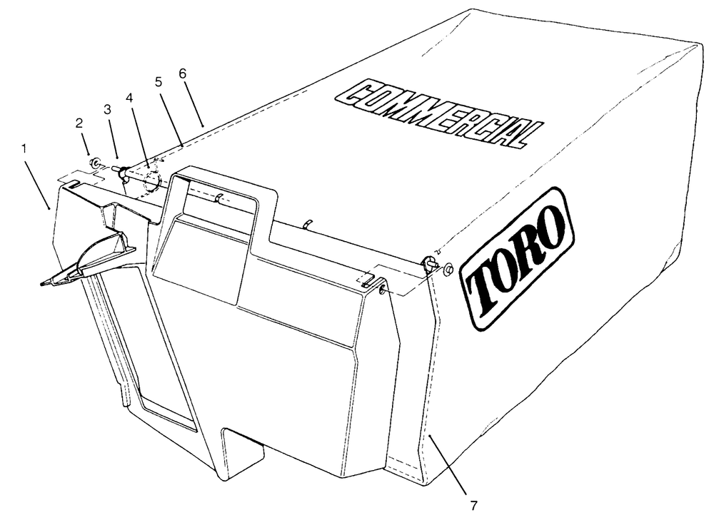 Grass Bag Assembly No. 11-5609 Diagram and Parts List for 22153BC 5900001 - 5999999 Toro Lawn Mower