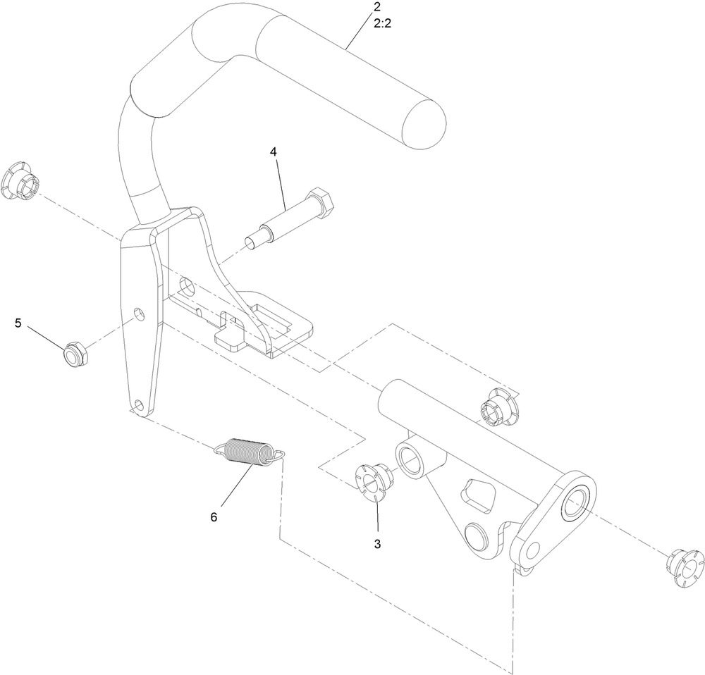 Left Motion Control Assembly No. 135-1304 Diagram and Parts List for 74532 400000000 - 417099999 Toro Lawn Tractor