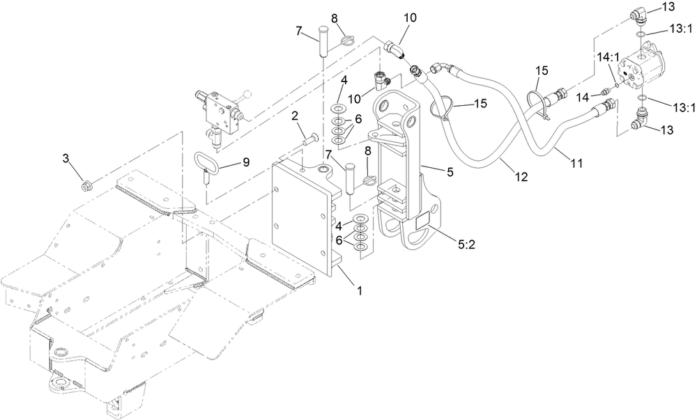 Plow Pivot And Quick Attach Slide Assembly Diagram and Parts List for 25403 408000000 - 999999999 Toro Lawn Tractor Accessories