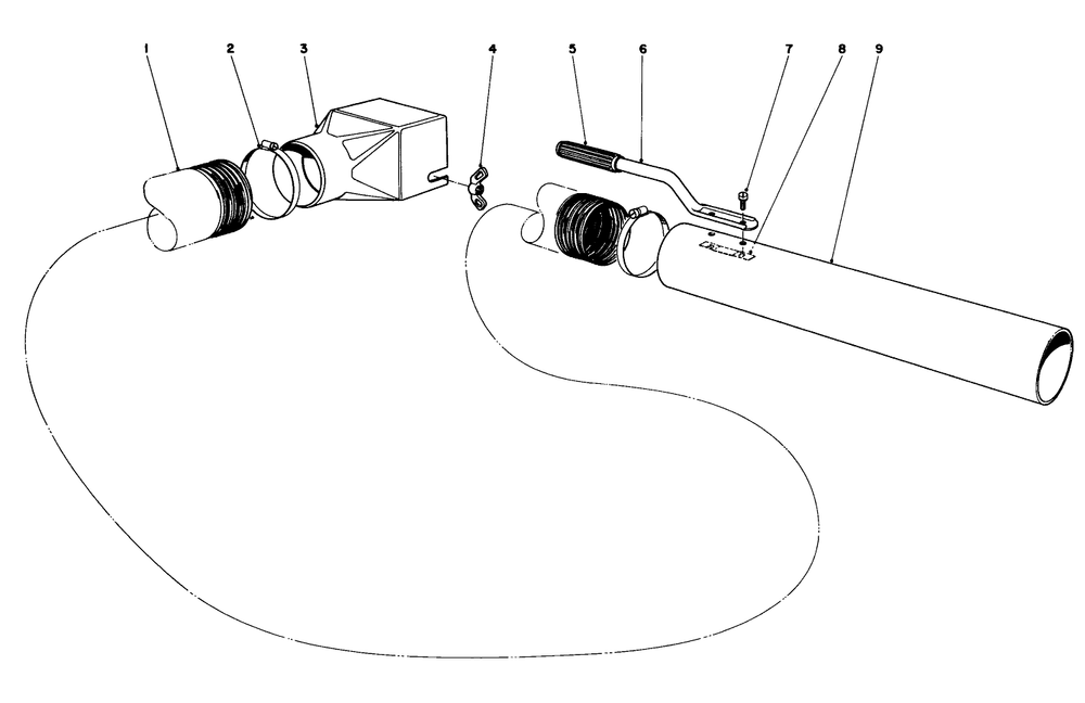 Leaf Blower Extension Kit No. 59081 Diagram and Parts List for 62905 3000001 - 3999999 Toro Leaf Blower / Vacuum