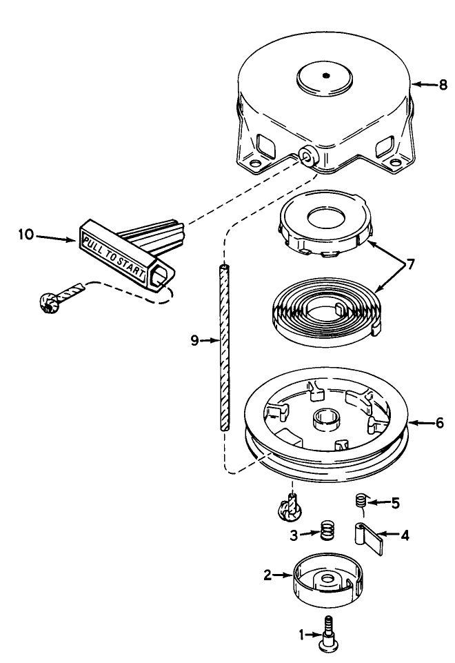 Shroud & Rewind Starter No. 590537 Engine Model Ah520 Type 1602 Unit Model 38120 & 38130 (Used On Units With Serial No. 0500000 & Up) Diagram and Parts List for 38120 0500000 - 0999999 Toro Snow Blower