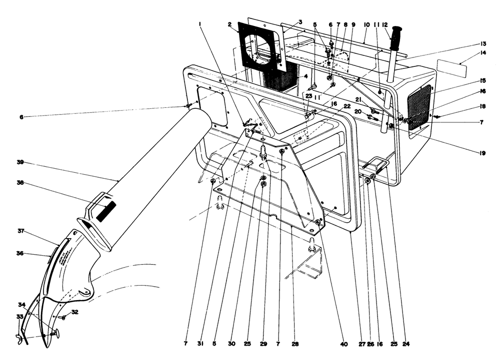 Easy-Empty Grass Catcher Model 59046 (Optional)(Continued) Diagram and Parts List for 56036 7000001 - 7999999 Toro Lawn Tractor