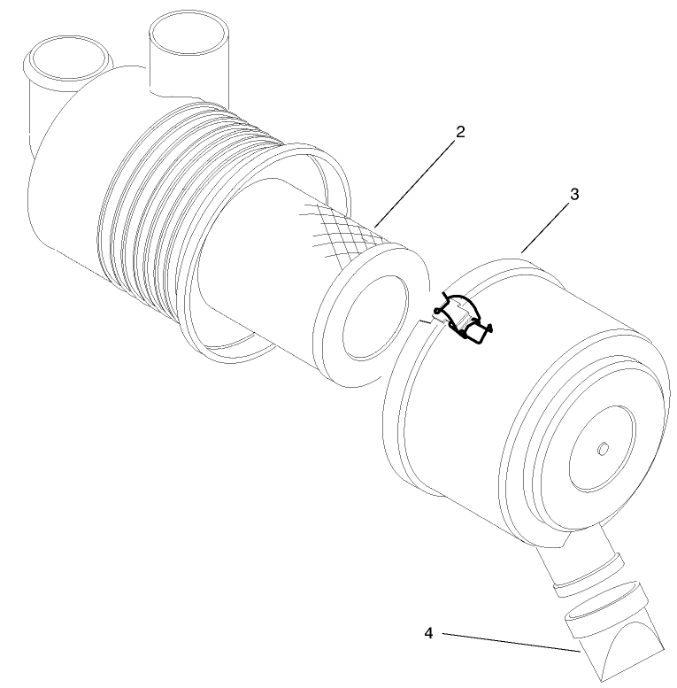 Air Cleaner Assembly No. 99-7120 Diagram and Parts List for 12003 210000001 - 210999999 Toro Lawn Tractor
