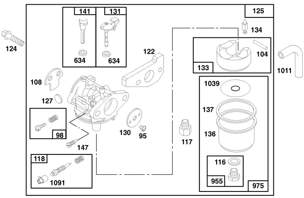 Engine Gts 150 (Model No. 20475 Only) Diagram and Parts List for 20476 6900001 - 6999999 Toro Lawn Mower