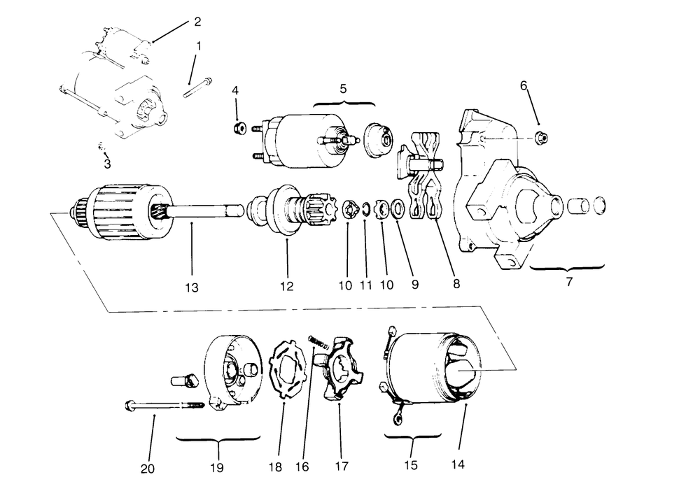 Starting System (Kohler Engine Cv16s-Ps61514) Diagram and Parts List for 72042 5900001 - 5900796 Toro Lawn Tractor
