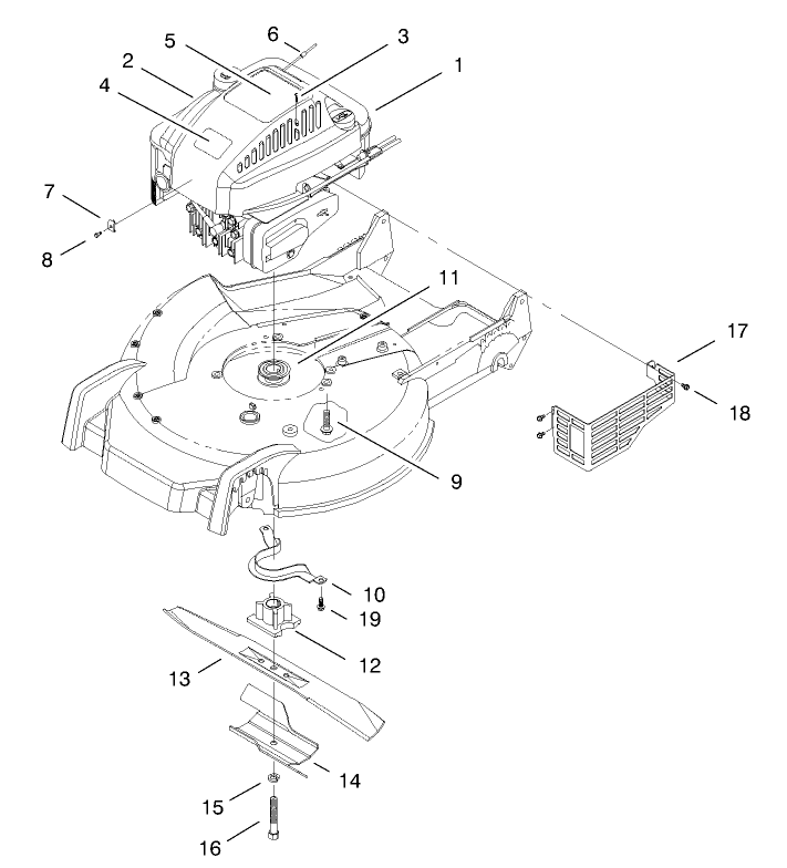 Engine Assembly Diagram and Parts List for 20470 7900001 - 7999999 Toro Lawn Mower