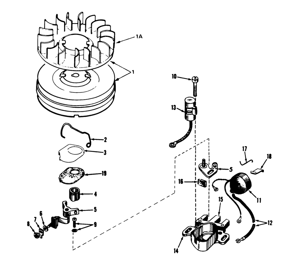 Magneto No. 610694a (7 H.P. Snowthrower Model No. 38050) Diagram and Parts List for 38050 9000001 - 9999999 Toro Snow Blower