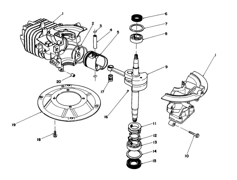 Crankshaft Assembly (Engine No. 47pj8) Diagram and Parts List for 26682 9000001 - 9999999 Toro Lawn Mower