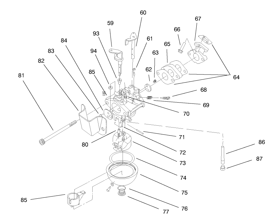 Engine Assembly (Continued) Model No. 47pt6-4 Diagram and Parts List for 38431 7900001 - 7999999 Toro Snow Blower