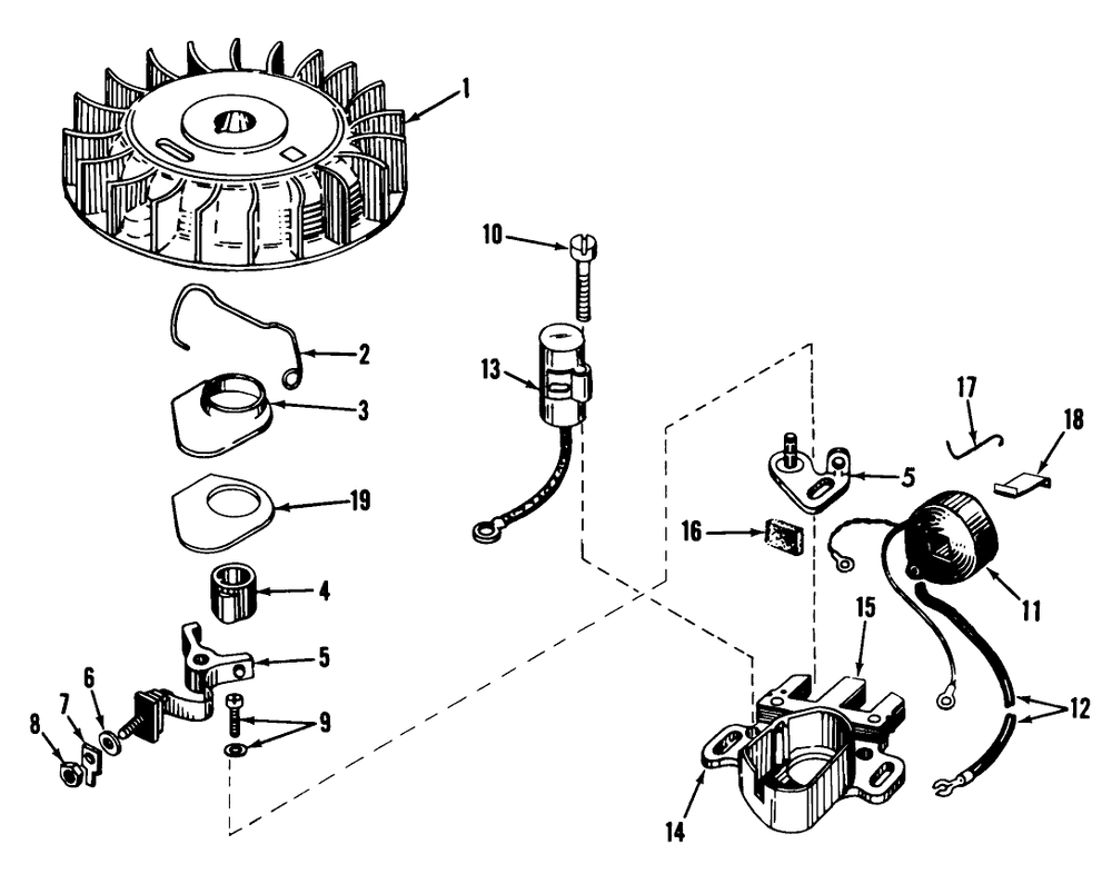 Magneto No. 610693a Diagram and Parts List for 18221 8000001 - 8999999 Toro Lawn Mower