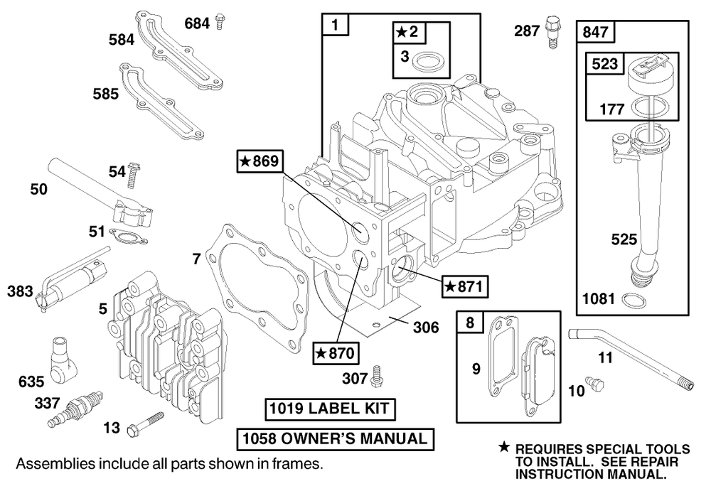 Engine Briggs & Stratton Model 12h802-1767-E1 Diagram and Parts List for 20020 9900001 - 9999999 Toro Lawn Mower