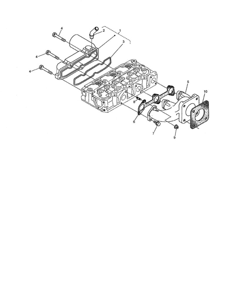 Inlet And Exhaust Manifold Diagram and Parts List for 74264 260000001 AND UP Toro Lawn Mower