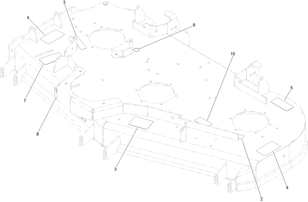 Deck Decal Assembly Diagram and Parts List for 74060 402252575-404399999 Toro Lawn Mower