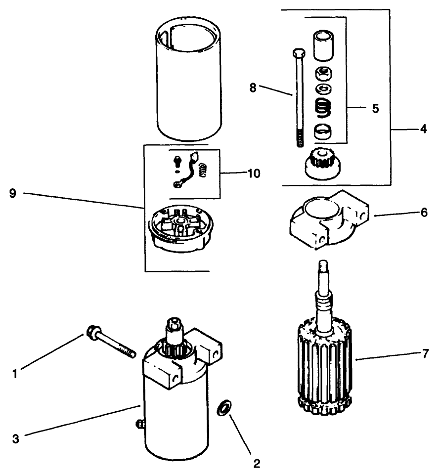 Starting System-Engine Model No. Cv14 S-1429 (Continued) Diagram and Parts List for 30185 10000001 - 19999999 Toro Lawn Tractor Accessories