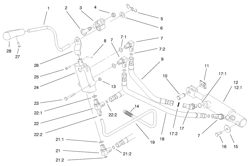 Hydro Lift Upper Assembly Diagram and Parts List for 73550 8900001 - 8999999 Toro Lawn Tractor
