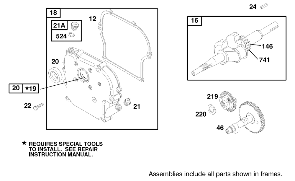 Engine Briggs & Stratton Model 135202-0142-03 Diagram and Parts List for 62061 790001 - 799999 Toro Dethatcher