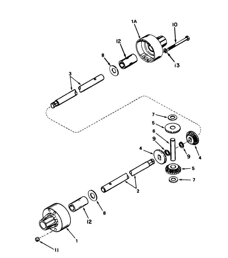 Differential Model 100-050 (Used On Units With Serial No. 6001115_6001321) Diagram and Parts List for 56155 6000001 - 6999999 Toro Lawn Tractor