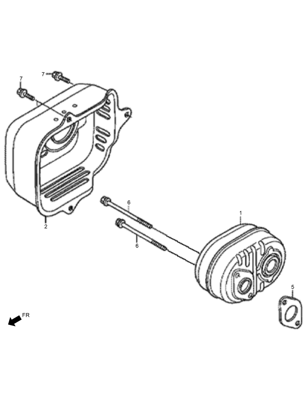 Muffler Assembly Diagram and Parts List for 2602 312000001 - 312999999 Toro Lawn Tractor Accessories